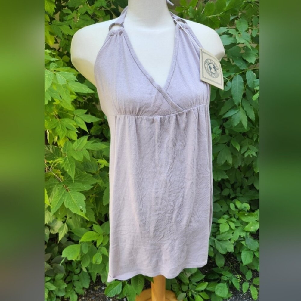 Earth‎ Collection Nwt Lavender HalterNeck Women's Mini Dress Y2k Style Non Toxic